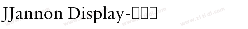 JJannon Display字体转换